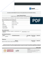 Acuse de Movimientos de Actualización de Situación Fiscal: CIUDAD VALLES, SAN LUIS POTOSI, A 25 de Noviembre de 2023