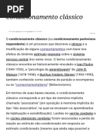 Condicionamento Clássico - Wikipédia, A Enciclopédia Livre