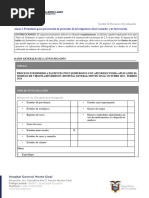 Formulario para Presentación de Protocolos