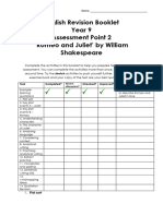 Romeo and Juliet Revision Booklet Foundation