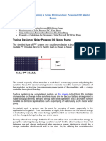 Guide On Designing A Solar Photovoltaic Powered DC Water Pump