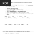 Chemical Reactions Package Questions