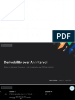 Derivability Over An Interval With Anno