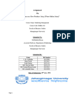 Assignment New Product Marketing Plan - Watermelon Juice