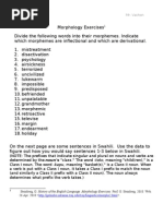 Morphology Exercise Swahili