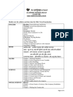 CLASS VIII Mid-Term Syllabus and Datesheet