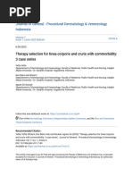 Therapy Selection For Tinea Corporis and Cruris With Commorbidity