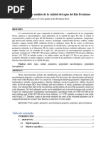 Informe-Caracterización y Análisis de La Calidad Del Agua Del Río Peralonso