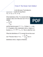 Statistics 512 Notes 8: The Monte Carlo Method: X X H H X Is Normal (With Unknown