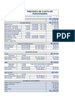 Planilha de Custo - Funcionario