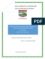 Rapport de Stage Au CS Maternite Binza 2020-2021 Fait Par Carlos Et Ariel