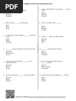 543 - English Level Test Elementary A1