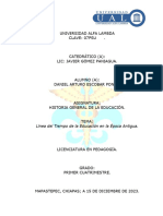 Linea Del Tiempo de La Educación en La Epoca Antigua