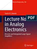 Lecture Notes in Analog Electronics Discrete and Integrated Large Signal Amplifiers 9789811965272 9789811965289 - Compress