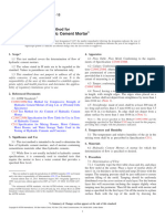 Flow of Hydraulic Cement Mortar: Standard Test Method For