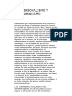 Antipersonalismo y Antihumanismo