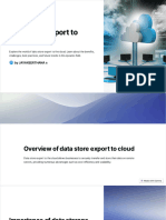 Data Store Export To Cloud