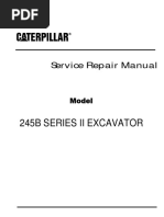 Caterpillar Cat 245B SERIES II EXCAVATOR (Prefix 1SJ) Service Repair Manual (1SJ00713 and Up)