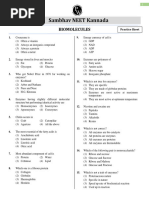 BIOMOLECULES - Practice Sheet - Sambhav NEET Kannada 2