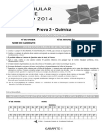 Prova 3 - Química ... Gabarito 1. n ọ de Ordem - n ọ de Inscrição - Nome Do Candidato - Química. Uem Comissão Central Do Vestibular Unificado