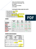 Cálculo de Ração para Gado de Leite