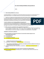 5.1 Cuestionario Sobre Biodisponibilidad y Bioequivalencia