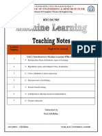 Unit 1 Introduction of Machine Learning Notes