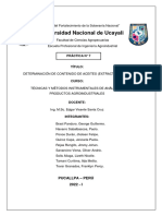 Informe #7 - Determinación de Contenido de Aceites (Extracto Graso)