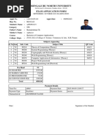 Bengaluru North University: Exam Application Form