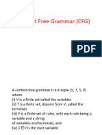 Context Free Grammar (CFG)