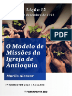 Subsidio O Modelo de Missoes Da Igreja de Antioquia N° 12 4° TM 2023 Gratuito