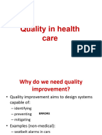 Quality in Healthcare Medicine