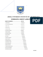 Jimma University Institute of Technology Cover Page