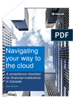 Microsoft Cloud - Checklist For Financial Institutions in Canada