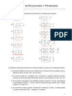 Sistemas de Ecuaciones y Problemas 