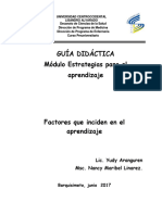 Guía Didáctica Módulo Estrategias para El Aprendizaje: Lic. Yudy Aranguren Msc. Nancy Maribel Linarez