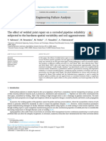 The Effect of Welded Joint Repair On A Corroded Pipeline Reliability