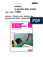 Contenus Associes Je Memorise - Et Je Sais Ecrire Des Mots Au cm1 cm2 - Annee 1 - Exercices, Dictees Et Evaluations N 14869 22260