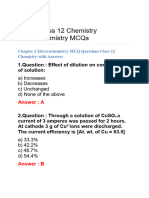 Chapter 3 Electrochemistry MCQs