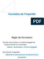 Formation de L'imparfait