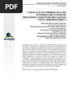 A Inovação Na Perspectiva Do Controle de Custos de Processos Um Estudo de Caso em Usina Termoelétrica