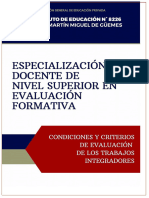 Trabajo Integrador Módulo Iii. Especialización en Evaluación Formativa