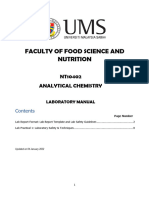 Lab Practical 1 - Laboratory Safety and Techniques - NT10402 Analytical Chemistry (UPDATED)