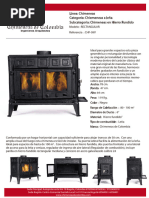 Ficha Técnica Chimenea de Hierro Fundido Rectangular