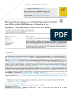 Maternal Depressive Symptoms and Infant Temperament Predict Child Behavior at 36 Months of Age