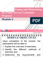 Module 6 Exercising, Testing, and Maintaining The Public Service Continuity Program - 2021-03-31-05-35-12-Am