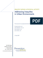 Healthy Eating and Physical Activity: Addressing Inequities in Urban Environments