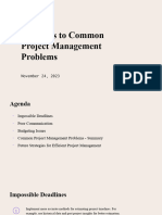 Solutions To Common Project Management Problems