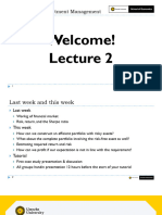 Lecture Course Week 2