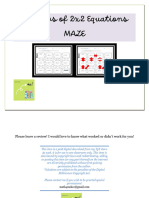 2x2SystemsofEquationsMAZE 1